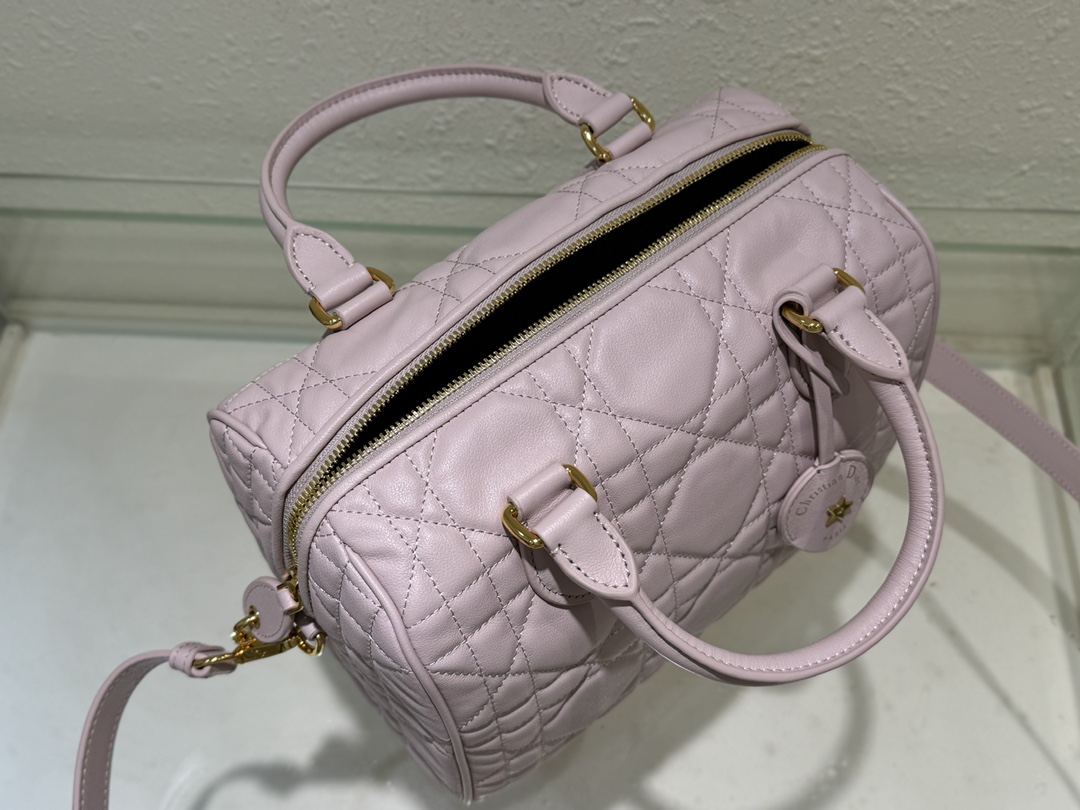 Dior Groove 25 Bag Pale Pink Macrocannage Calfskin